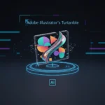 Adobe Illustrator's Turntable Turns 2D Art Into 3D Instantly — AI-generated illustration
