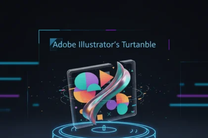 Adobe Illustrator's Turntable Turns 2D Art Into 3D Instantly — AI-generated illustration