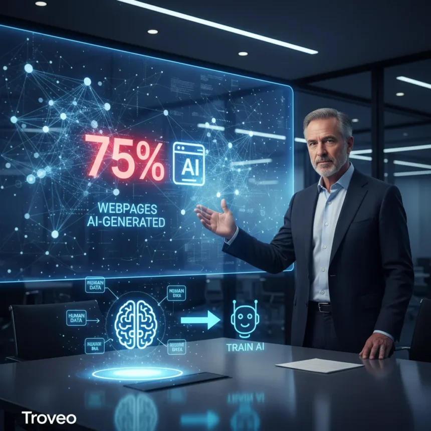 AI CEO warns 75% of web pages are now AI-generated