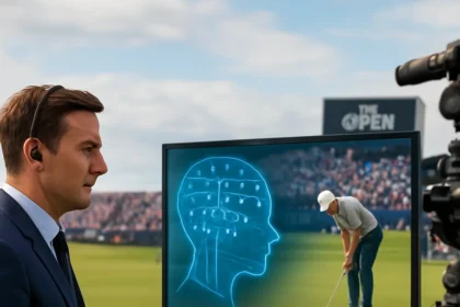 AI in golf broadcasting is finally happening — and The Open leads the way — AI-generated illustration