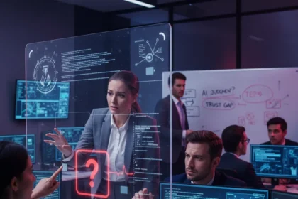 AI-driven SOC tools face a trust crisis with human analysts — AI-generated illustration