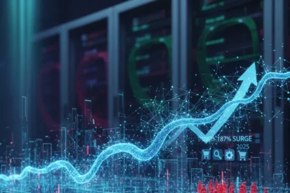 AI-driven traffic growth outpaces human internet activity by 8x — AI-generated illustration