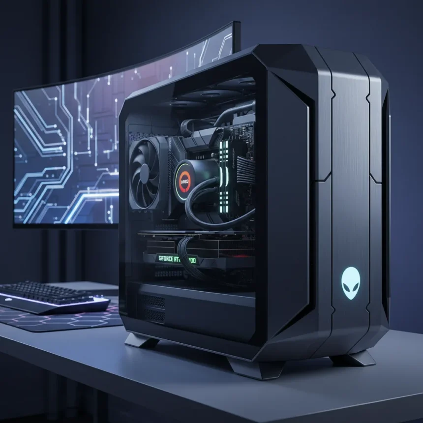 Alienware Area-51 RTX 5090 PC drops below $4,450 with $1,200 discount — AI-generated illustration