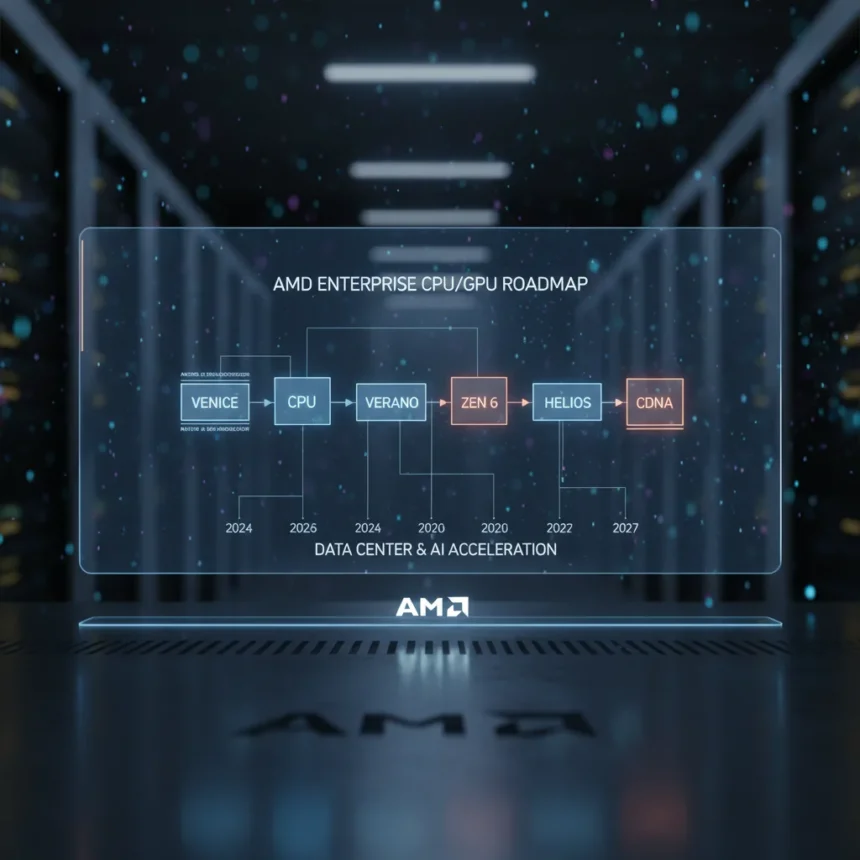AMD enterprise CPU GPU roadmap targets data center dominance
