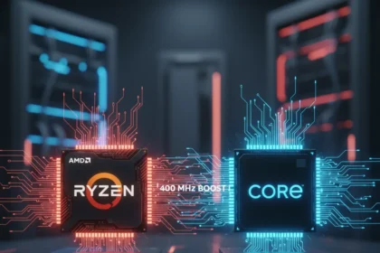 AMD Zen 5 refresh counters Intel with 400 MHz clock boost — AI-generated illustration