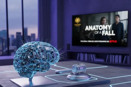 Anatomy of a Fall arrives on Netflix as the legal thriller you need to watch — AI-generated illustration