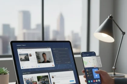 Android 17 Beta 3 desktop multitasking finally works like a real PC — AI-generated illustration