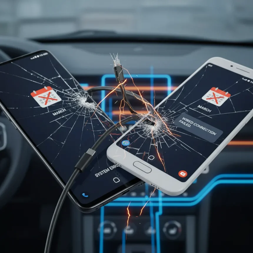 Android Auto wired connections crash after March update for Galaxy S26 and Pixel