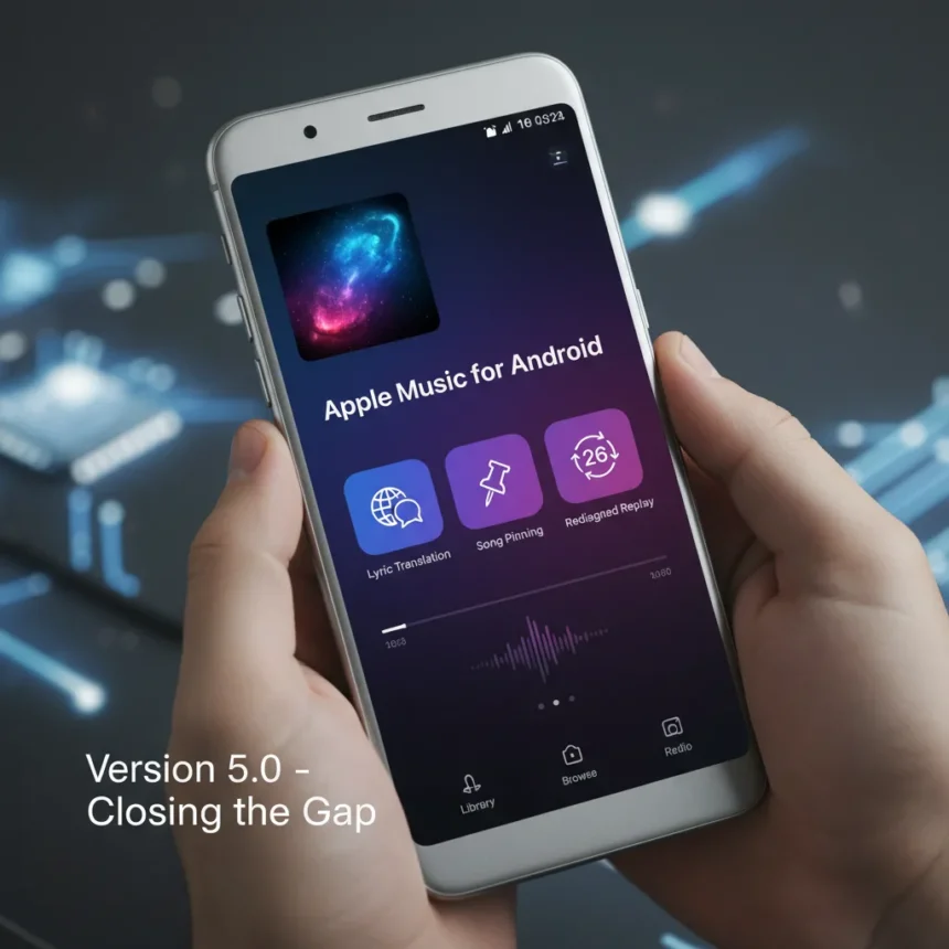 Apple Music for Android gains iOS 26 features, closing the gap — AI-generated illustration