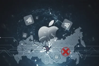 Apple's Russian App Store VPN purge enables state censorship — AI-generated illustration