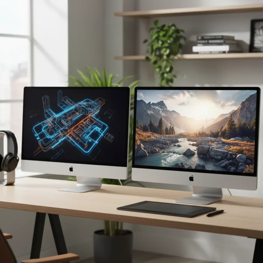 Apple Studio Display XDR nano-texture changes the glossy screen debate — AI-generated illustration