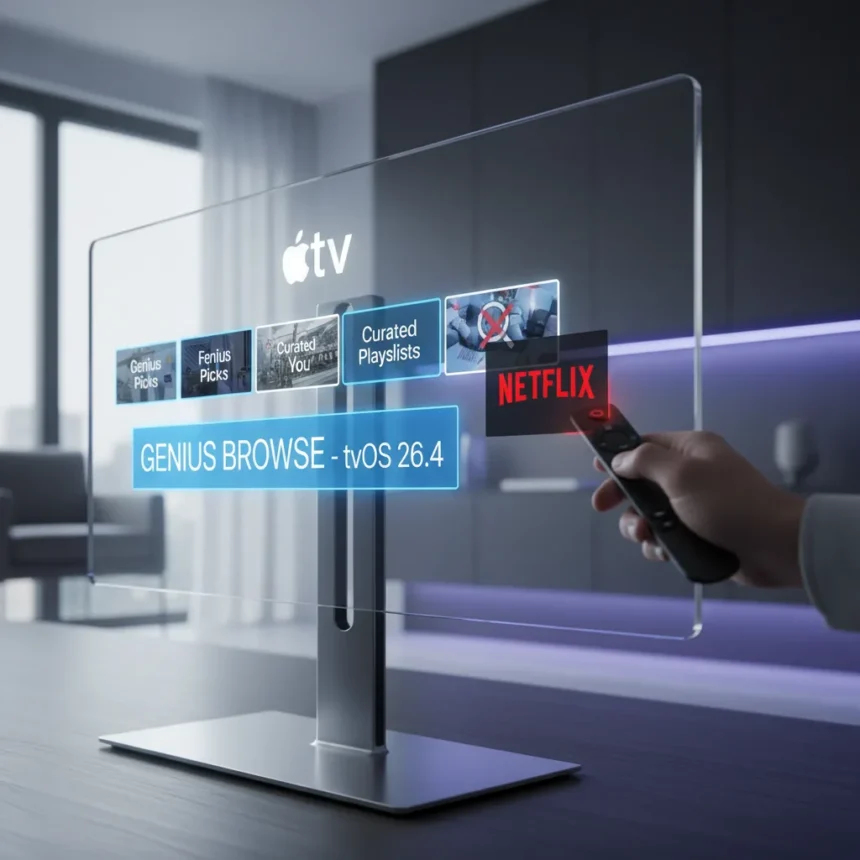 Apple TV's Genius Browse Upgrade Solves Discovery—Except for Netflix — AI-generated illustration