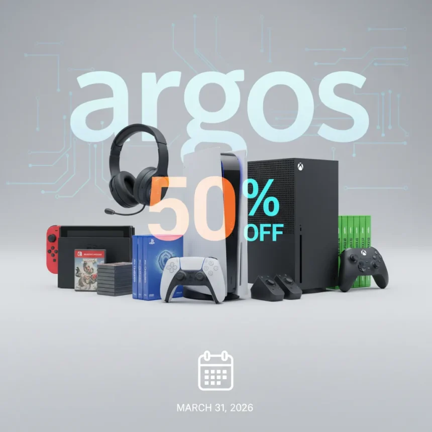 Argos gaming sale cuts up to 50% off Switch, PS5, Xbox — AI-generated illustration