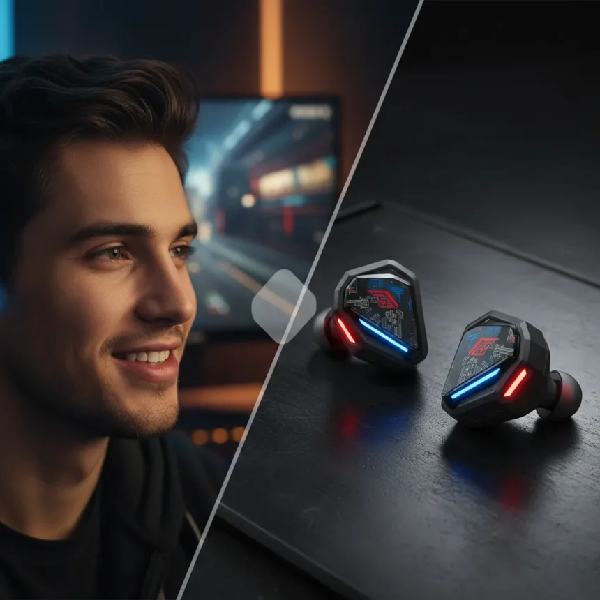 Asus ROG Cetra Open Earbuds Sound Great, Look Awful — AI-generated illustration