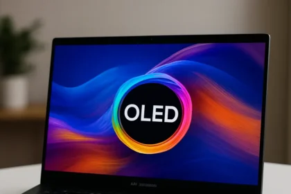 ASUS Zenbook A14 Has the OLED Display Apple Refuses to Give You — AI-generated illustration