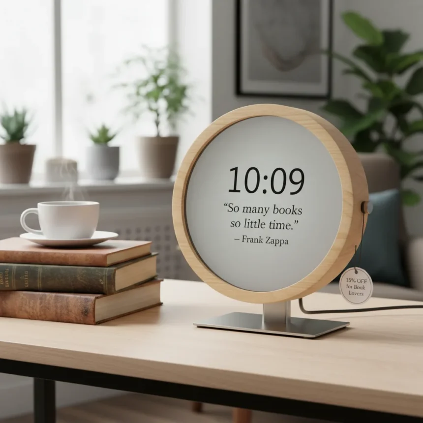 Author Clock Brings Literary Quotes to Every Minute of Your Day — AI-generated illustration