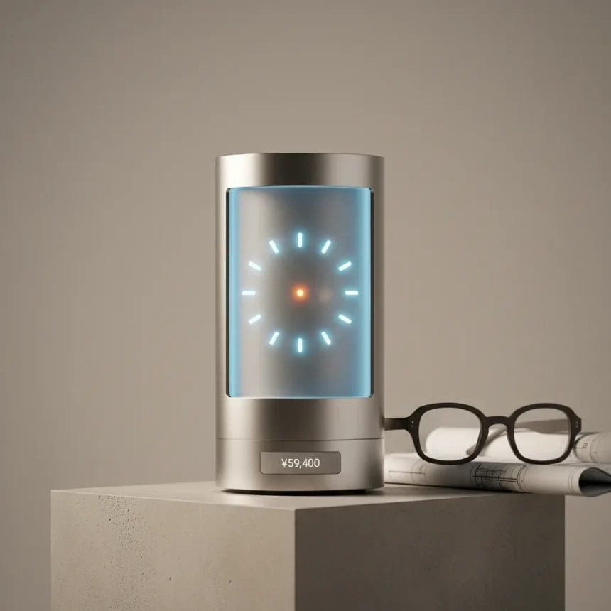 Jony Ive's Balmuda Clock Is Beautiful, Expensive, and Hard to Read — AI-generated illustration