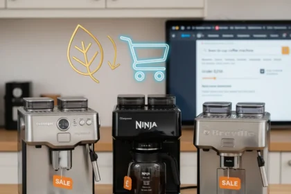 Bean-to-cup coffee machine deals under £250 in Amazon spring sale — AI-generated illustration