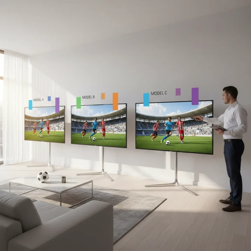 Best budget TVs under $1,000 for World Cup 2026 viewing — AI-generated illustration