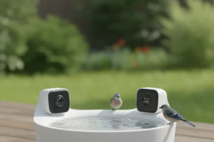 Birdfy Bird Bath Pro Review: Entertaining but Flawed — AI-generated illustration