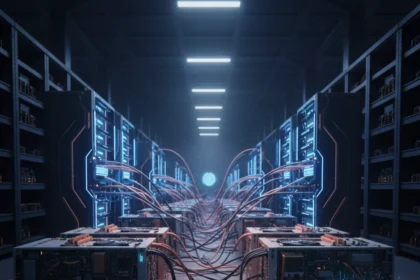 Bitcoin hashrate drops for first time since 2020 — AI-generated illustration