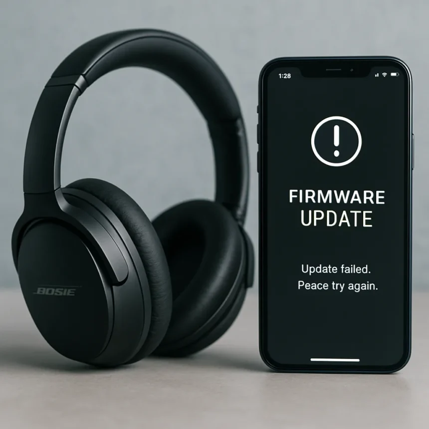 Bose QuietComfort Ultra Headphones Firmware Update Backfires — AI-generated illustration