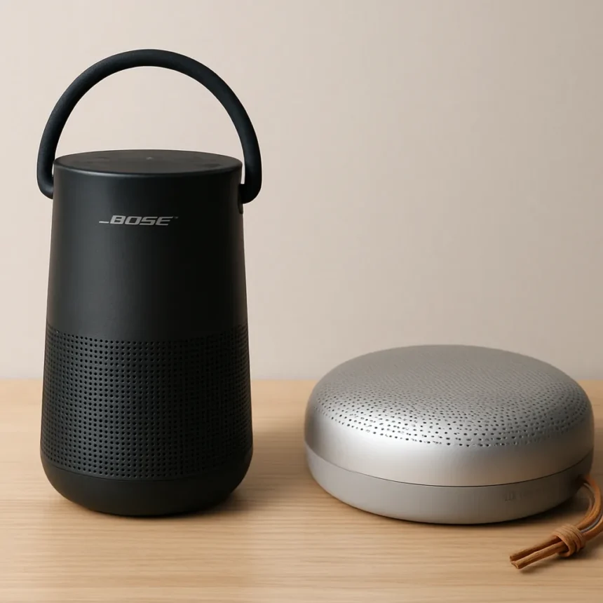 Bose SoundLink Plus vs Beosound A1 3rd Gen: Which Should You Buy? — AI-generated illustration
