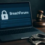 BreachForums shutdown marks end of major cybercrime marketplaces — AI-generated illustration