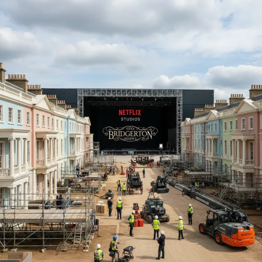 Bridgerton season 5 production accelerates with Netflix's new backlot strategy — AI-generated illustration