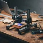 Budget laser engraver for $64 trades power for accessibility — AI-generated illustration