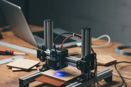 Budget laser engraver for $64 trades power for accessibility — AI-generated illustration