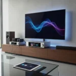 Cambridge Audio CXN100 SE music streamer TV integration — AI-generated illustration