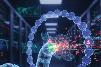 CanisterWorm malware targets Iran with npm supply chain attack — AI-generated illustration