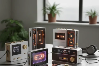 Modern cassette players solve streaming's design problem — AI-generated illustration