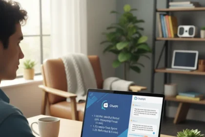 ChatGPT afternoon slump routine transforms daily productivity — AI-generated illustration