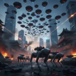 Chinese military swarm drone technology shifts warfare to autonomous collectives — AI-generated illustration