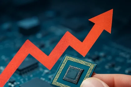 Chip material prices double as war and China's export ban collide — AI-generated illustration