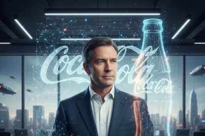 Coca-Cola CEO Steps Down as AI Reshapes Corporate Leadership — AI-generated illustration
