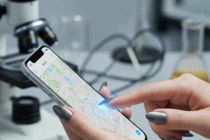 Conductive nail polish turns fingernails into phone stylus — AI-generated illustration