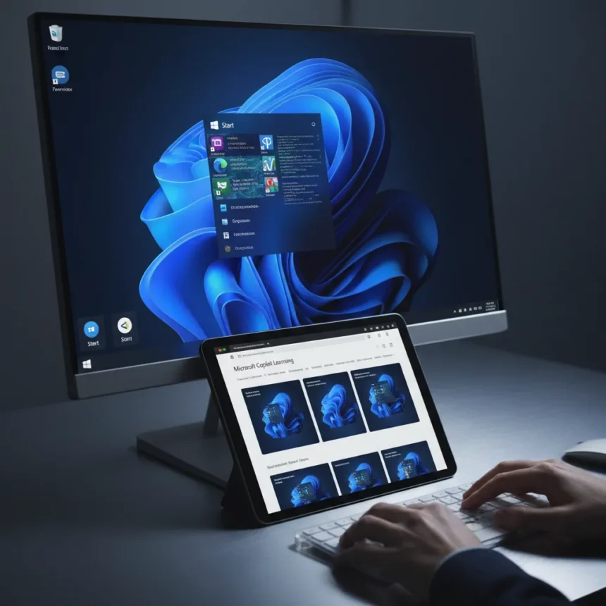 Copilot's Fake Windows 11 Start Menu Exposes Microsoft's AI Problem — AI-generated illustration
