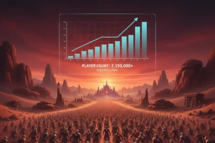 Crimson Desert player count surges past launch peaks with new patches — AI-generated illustration