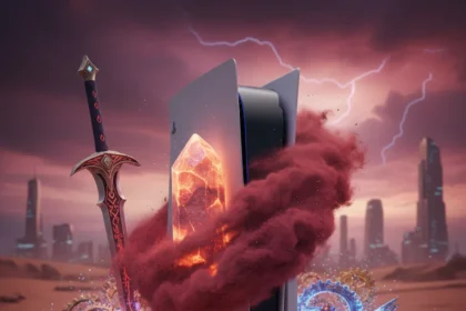 Crimson Desert PS5 review: ambitious sandbox buried under its own systems — AI-generated illustration