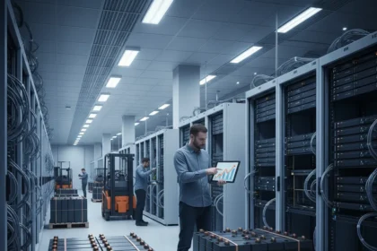 Data center battery shortages rival RAM crisis as AI demand surges — AI-generated illustration