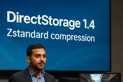 DirectStorage 1.4 Brings Zstandard Compression to PC Gaming at GDC 2026 — AI-generated illustration