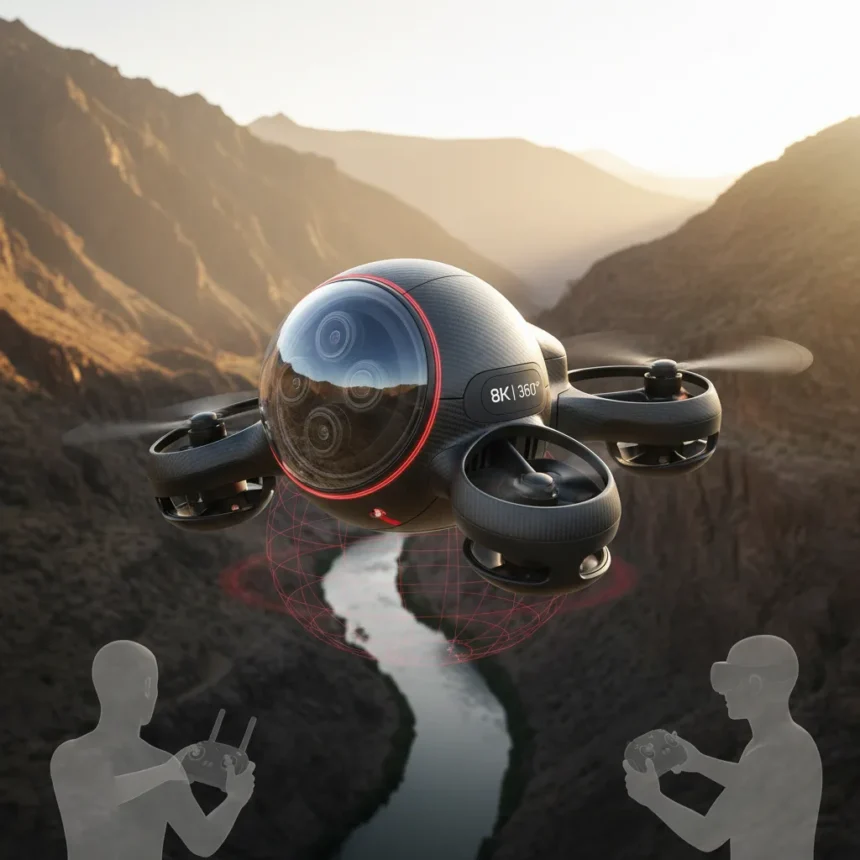 DJI Avata 360 Redefines FPV With 8K 360° Capture — AI-generated illustration