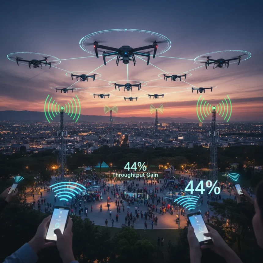 Drone networks could fix your phone's signal problems — AI-generated illustration