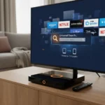 EE TV Box Pro's new search features tackle streaming's biggest pain point — AI-generated illustration