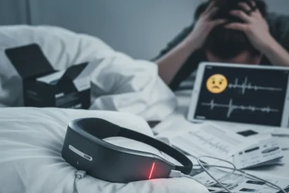 Elemind sleep headband promises rest, delivers frustration — AI-generated illustration