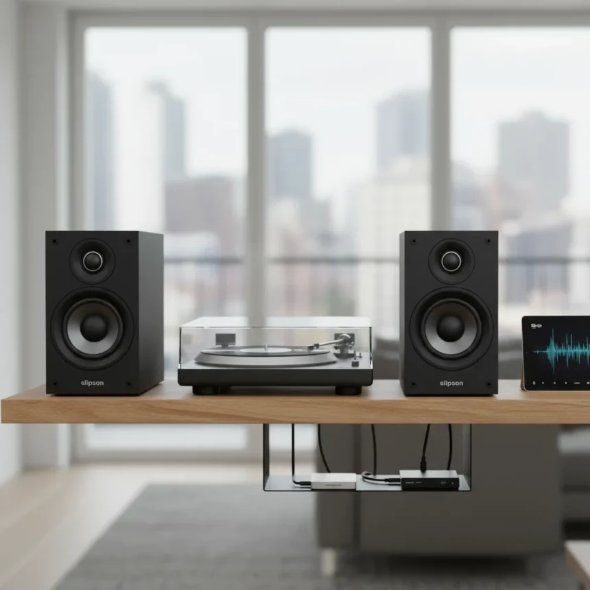 Elipson Prestige Facet II 6 speakers deliver hi-fi in a compact package — AI-generated illustration