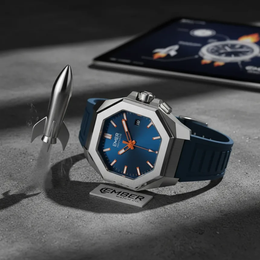 Ember Watch Company Rocket Proves Bold Design Beats Bland — AI-generated illustration